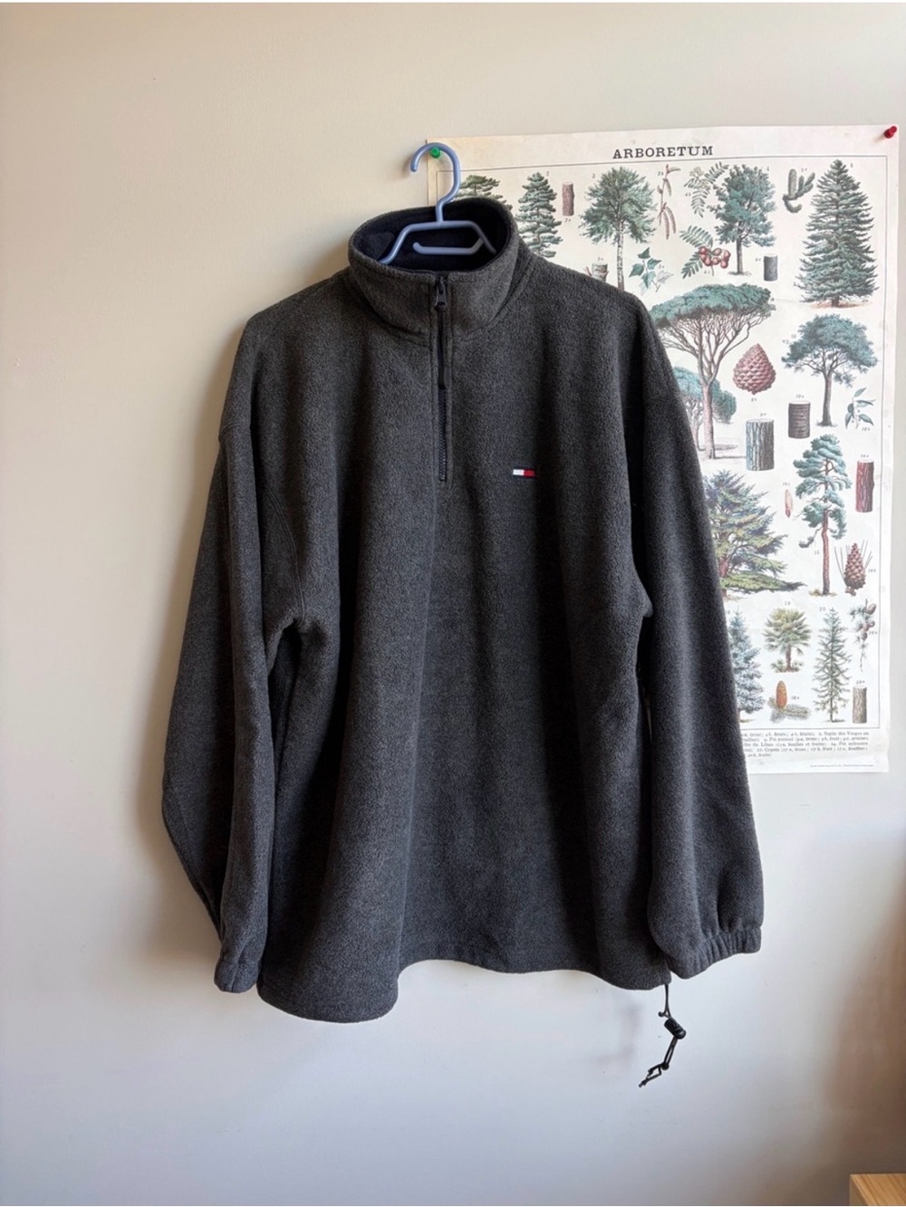 Tommy Hilfiger Men’s Charcoal Half-Zip Fleece Pullover XXL